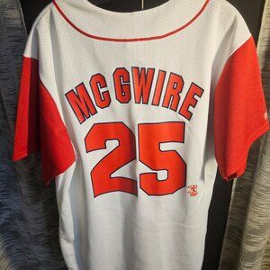 Very Rare Mark McGwire Fan Jersey Official MLB Merch Men's Large